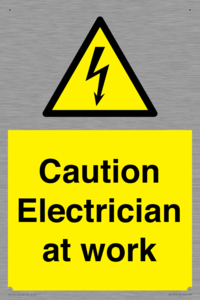 Caution Electrician at work